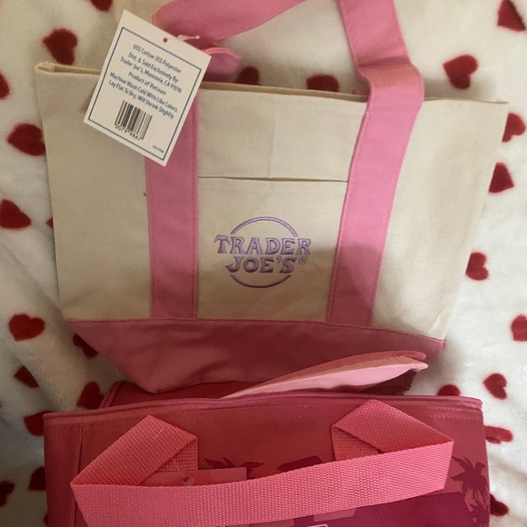 Pink Trader Joes bags - Picture 1 of 3